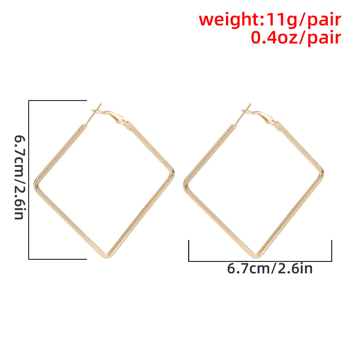 Simple Geometric Irregular Big Earrings Women