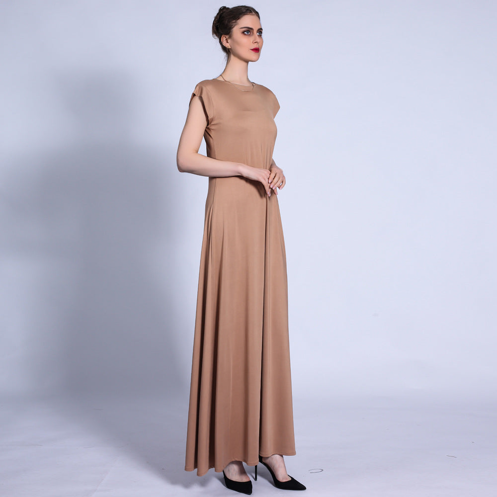 Base Skirt Basic Sleeveless Long Dress Women