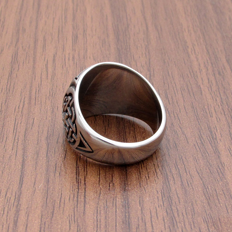 Personalized Retro Nordic Viking Mens Titanium Steel Ring