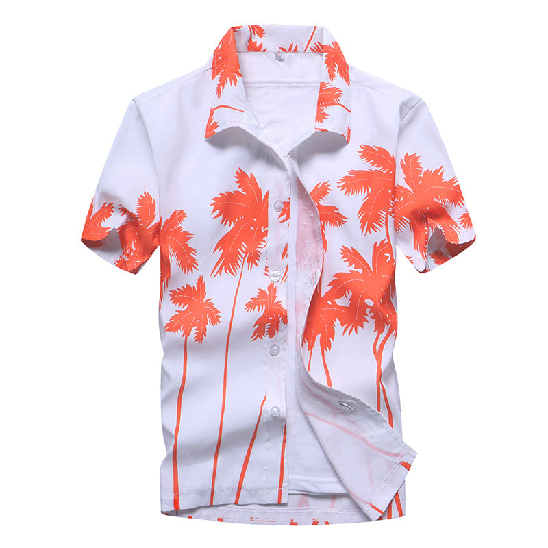 Beach shirt with short sleeves