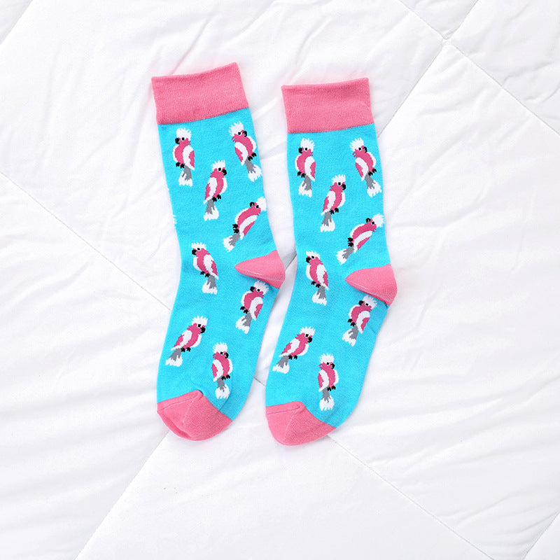 Adult Men And Women Socks Cartoon Animals