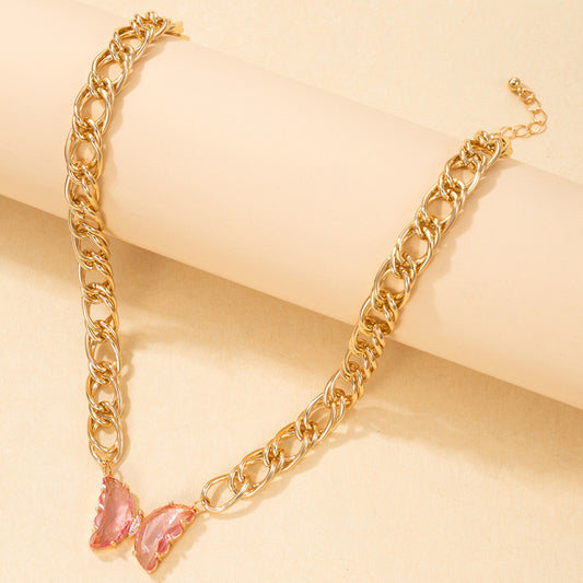 Butterfly Thick Chain Clavicle Chain Women