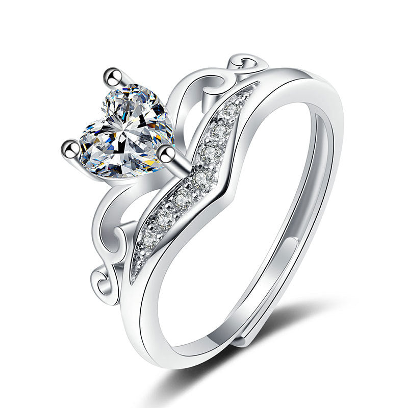 Princess Crown Women Korean Fashion Ring