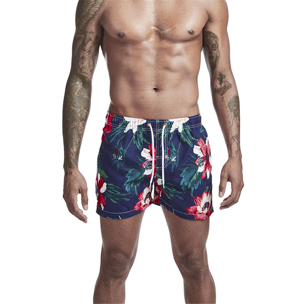 Men's Printed Three-Point Beach Shorts