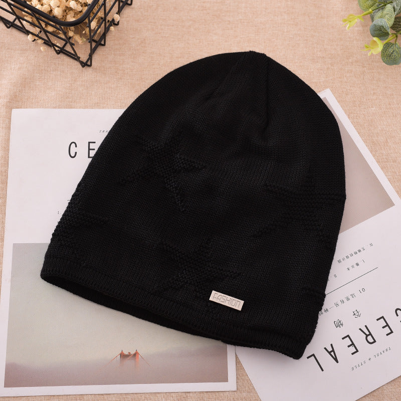 Men's Knitted Woolen Thick Warm Toe Cap Sports Cap