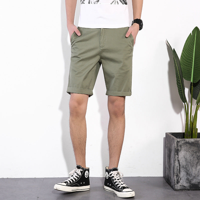 Men's Casual Cotton Solid Color  Shorts