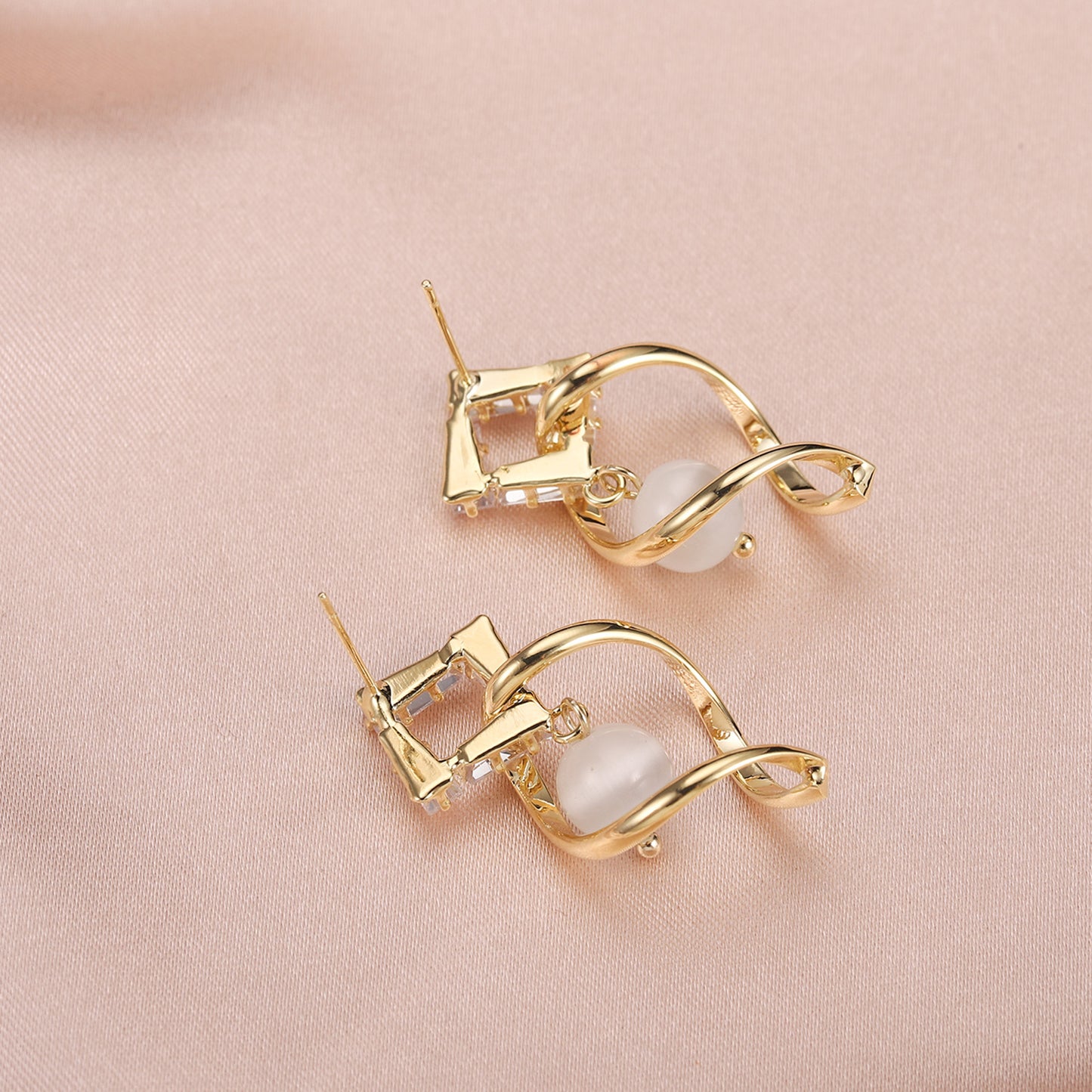 Opal Butterfly Stud Earrings Women