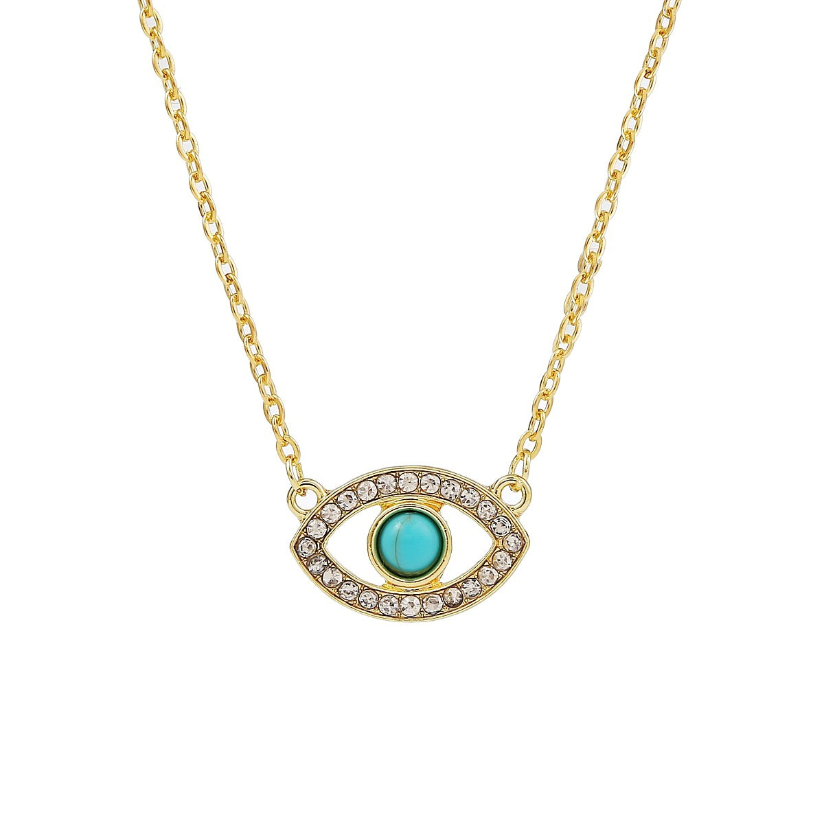 Geometric Angel Eyes Necklace Women