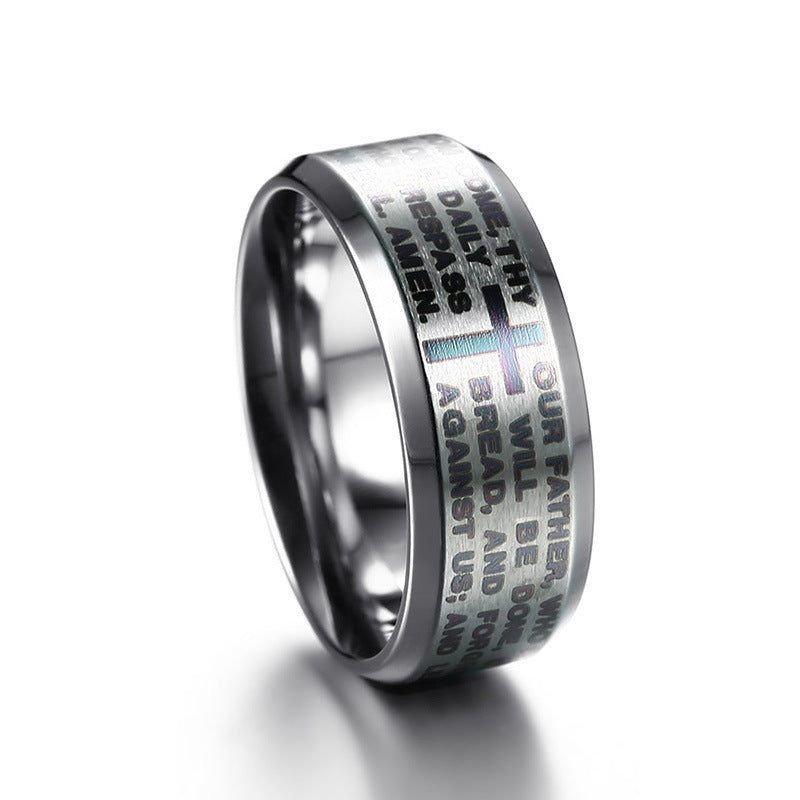 Sanskrit Ohm Stainless Steel Ring Men