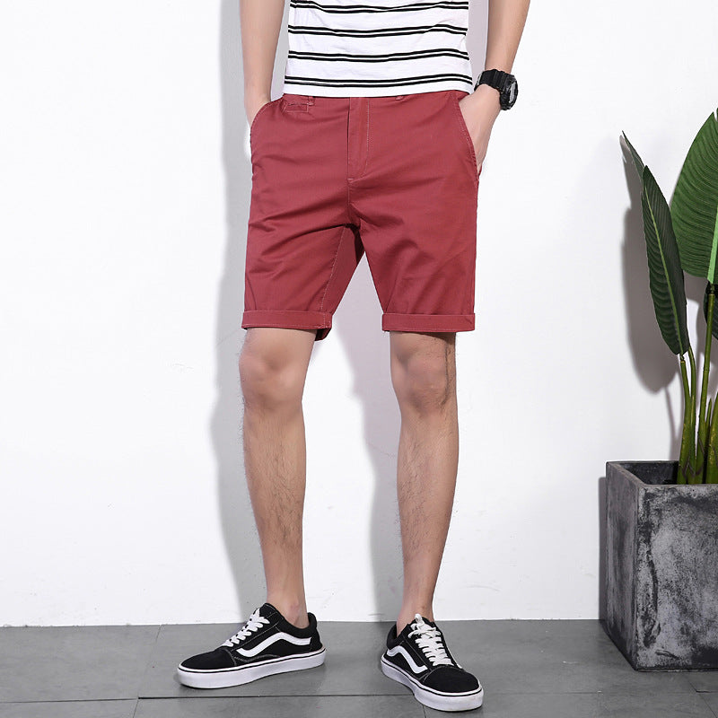 Men's Casual Cotton Solid Color  Shorts