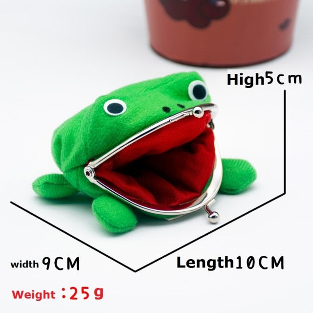 Bandai Anime Naruto Frog Wallet Coin Purse Key Chain Cute Plush Novelty Adorable Cartoon Cosplay Figure Women Bag Accessories